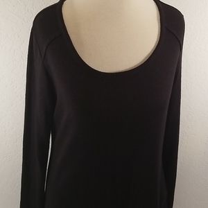 Black scoop neck tunic sweater M
